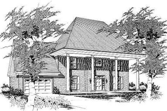Exterior - Front Elevation for Colonial House Plan #329-249 - 3 bed, 2.5 bath