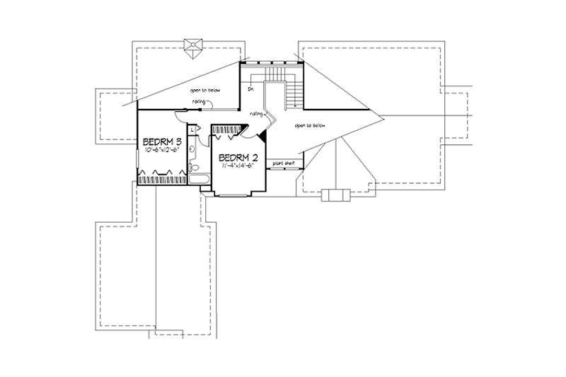 Home Plan - Floor Plan - Upper Floor for Modern House Plan #320-425 - 3 bed, 3.5 bath