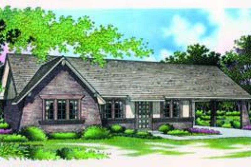 Dream House Plan - European Exterior - Front Elevation Plan #45-182