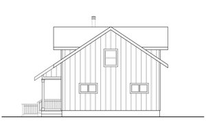 Exterior - Rear Elevation for Cabin House Plan #124-1158 - 2 bed, 2 bath