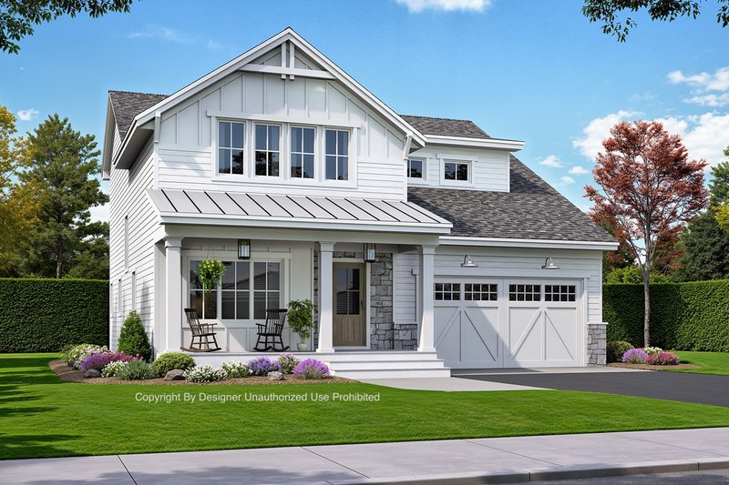 House Blueprint - Exterior - Front Elevation 4 for Farmhouse House Plan #51-1354 - 3 bed, 2.5 bath