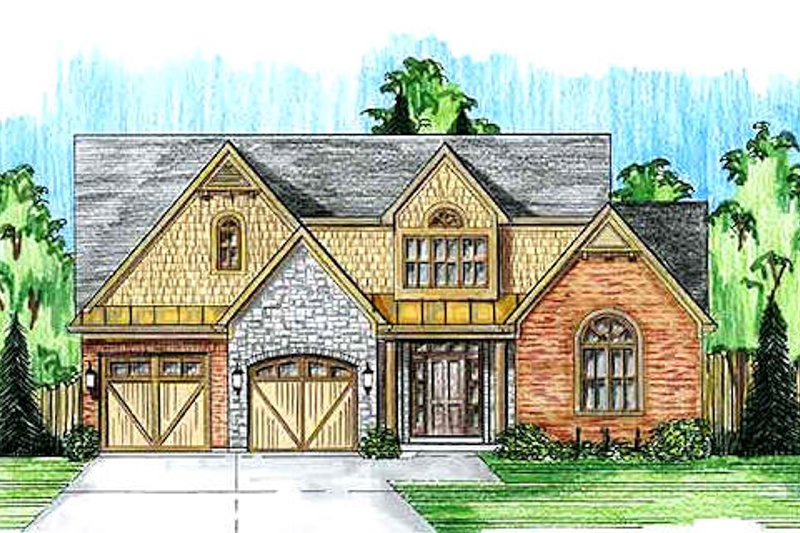 Architectural House Design - Farmhouse Exterior - Front Elevation Plan #46-489