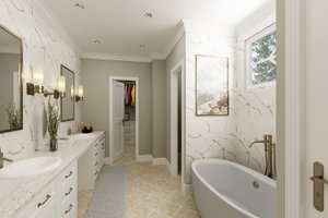 Interior - Master Bathroom for Craftsman House Plan #45-604 - 3 bed, 2 bath