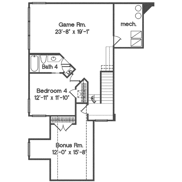 European Floor Plan - Upper Floor Plan #135-115