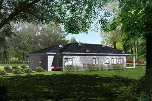 Ranch Exterior - Front Elevation Plan #1-1003