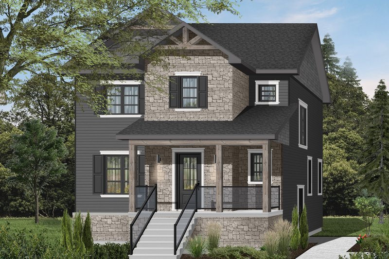 Home Plan - Craftsman Exterior - Front Elevation Plan #23-2643