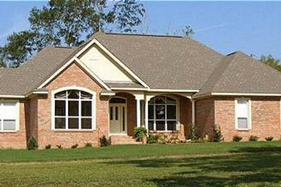 Exterior - Front Elevation for Traditional House Plan #63-129 - 4 bed, 2 bath