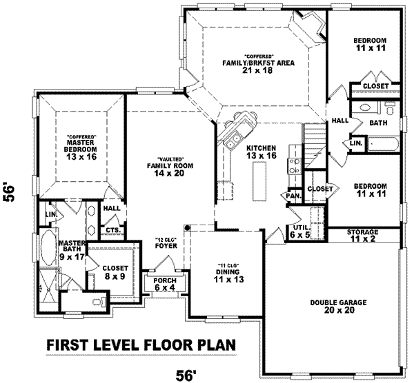 European Floor Plan - Main Floor Plan #81-1090