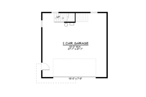 Floor Plan - Main Floor for Modern House Plan #1064-283 - 2 bed, 1 bath