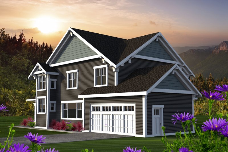 Dream House Plan - Exterior - Rear Elevation for Craftsman House Plan #70-1219 - 3 bed, 2.5 bath