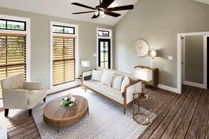 Interior - Family Room for Cottage House Plan #44-302 - 3 bed, 1 bath