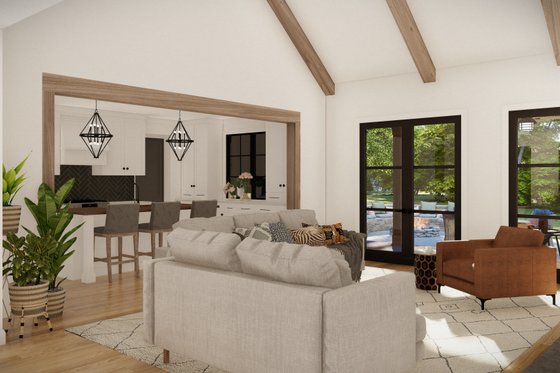 Interior - Family Room for Farmhouse House Plan #1094-12 - 3 bed, 2 bath