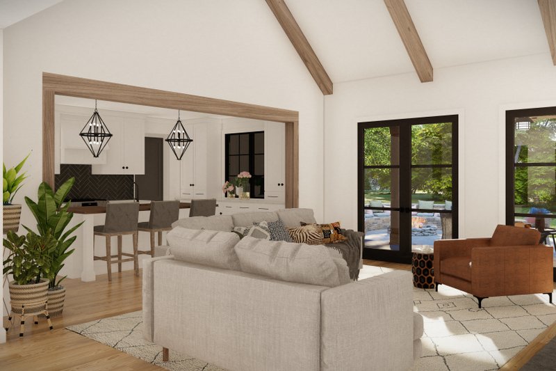 Dream House Plan - Interior - Family Room for Farmhouse House Plan #1094-12 - 3 bed, 2 bath