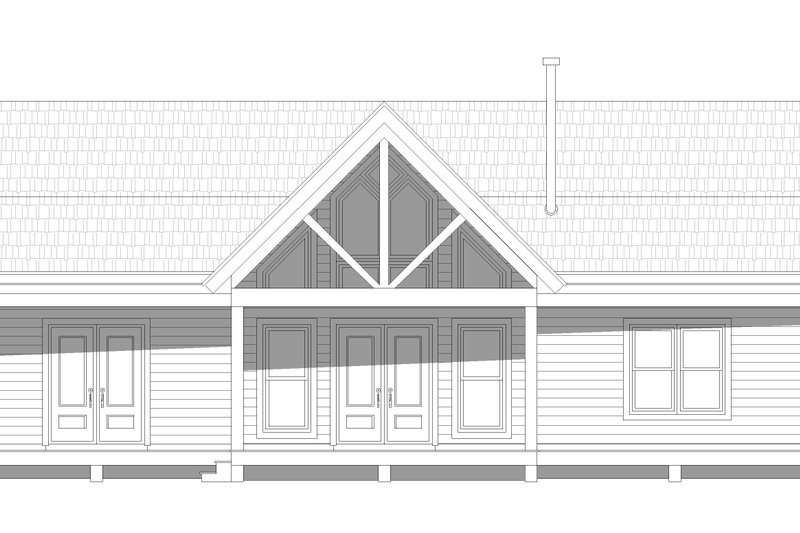 Home Plan - Exterior - Rear Elevation 1 for Victorian House Plan #932-409 - 3 bed, 2 bath
