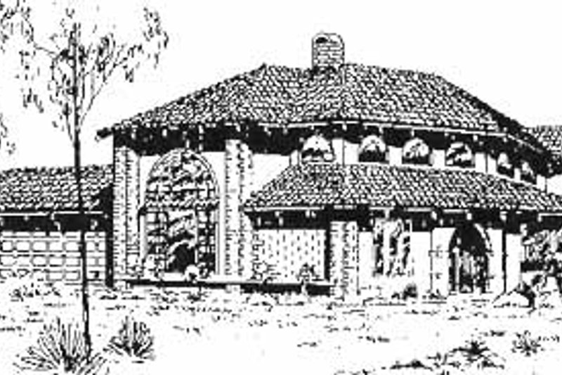 Home Plan - Mediterranean Exterior - Front Elevation Plan #60-639