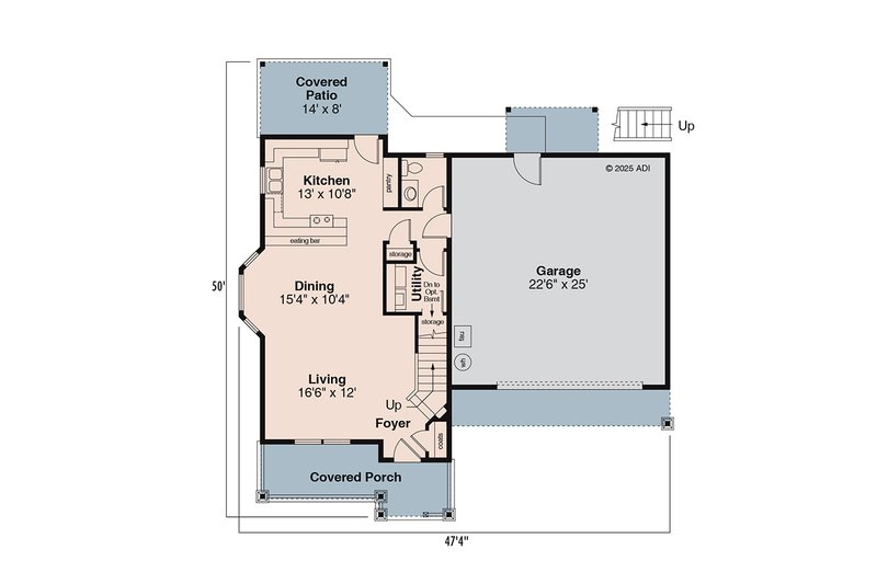 Home Plan - Floor Plan - Main Floor for Craftsman House Plan #124-612 - 3 bed, 2.5 bath