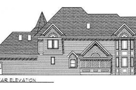 Exterior - Rear Elevation for Victorian House Plan #70-482 - 4 bed, 2.5 bath