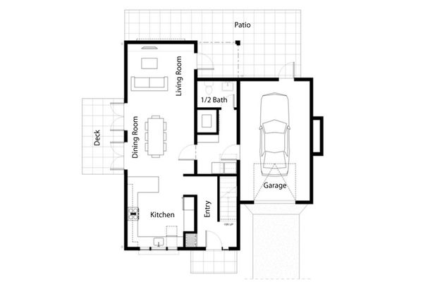 Architectural House Design - Traditional Floor Plan - Main Floor Plan #497-40