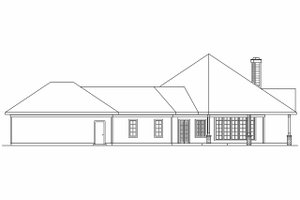 Exterior - Other Elevation 2 for Ranch House Plan #124-577 - 3 bed, 2.5 bath