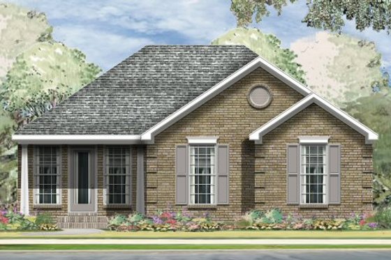 Exterior - Front Elevation for Traditional House Plan #424-257 - 3 bed, 2 bath