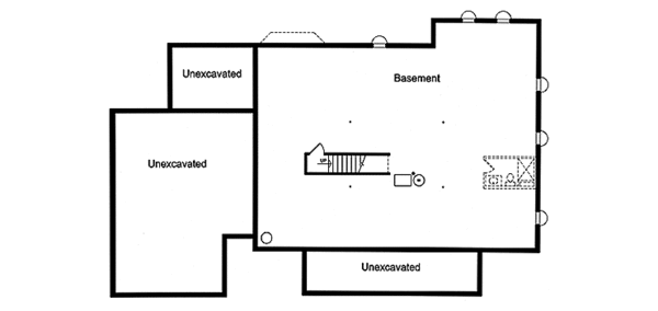 Dream House Plan - Country Floor Plan - Lower Floor Plan #46-490