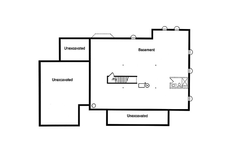 Home Plan - Floor Plan - Lower Floor for Country House Plan #46-490 - 3 bed, 2 bath