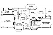 European Style House Plan - 4 Beds 4.5 Baths 3461 Sq/Ft Plan #124-349 