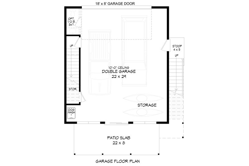 House Design - Floor Plan - Lower Floor for Country House Plan #932-1205 - 1 bed, 1 bath