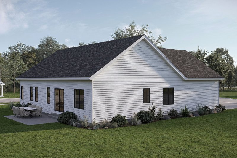Architectural House Design - Exterior - Rear Elevation for Farmhouse House Plan #455-804 - 3 bed, 2 bath