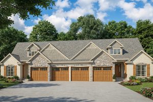 Exterior - Front Elevation 3 for Country House Plan #17-2402 - 4 bed, 3 bath