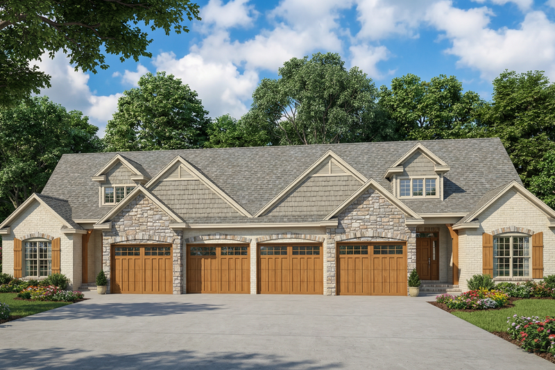 Home Plan - Exterior - Front Elevation 3 for Country House Plan #17-2402 - 4 bed, 3 bath