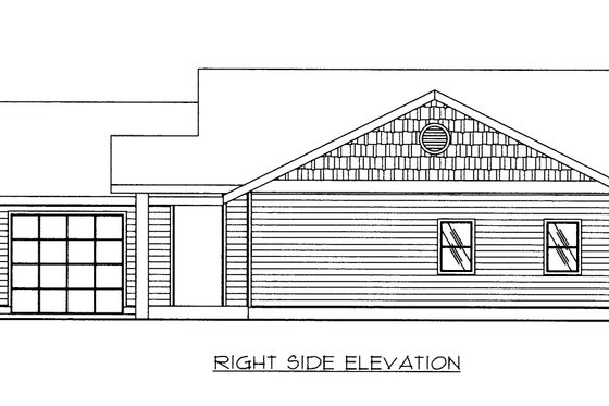 Exterior - Other Elevation for Traditional House Plan #117-548 - 2 bed, 2 bath