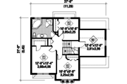 Traditional Style House Plan - 3 Beds 1 Baths 1591 Sq/Ft Plan #25-4483 