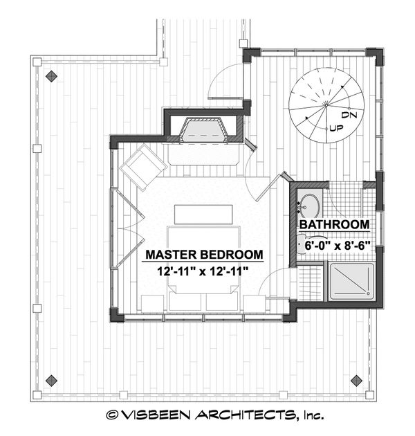 Cabin Floor Plan - Upper Floor Plan #928-362