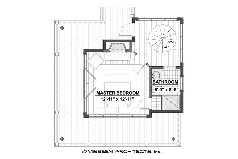 House Plan Design - Floor Plan - Upper Floor for Cabin House Plan #928-362 - 2 bed, 2 bath
