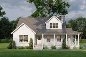 Country Exterior - Front Elevation Plan #923-406