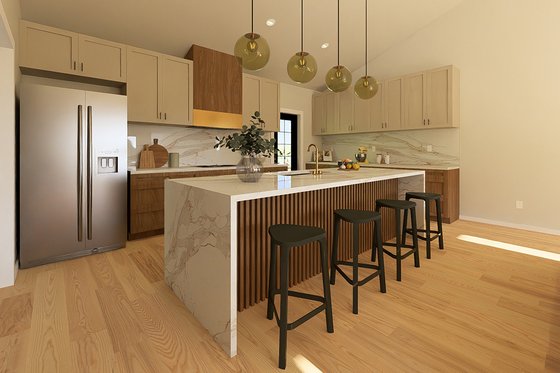 Interior - Kitchen for Farmhouse House Plan #126-239 - 2 bed, 2 bath