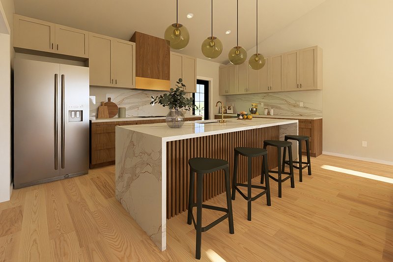 House Blueprint - Interior - Kitchen for Farmhouse House Plan #126-239 - 2 bed, 2 bath