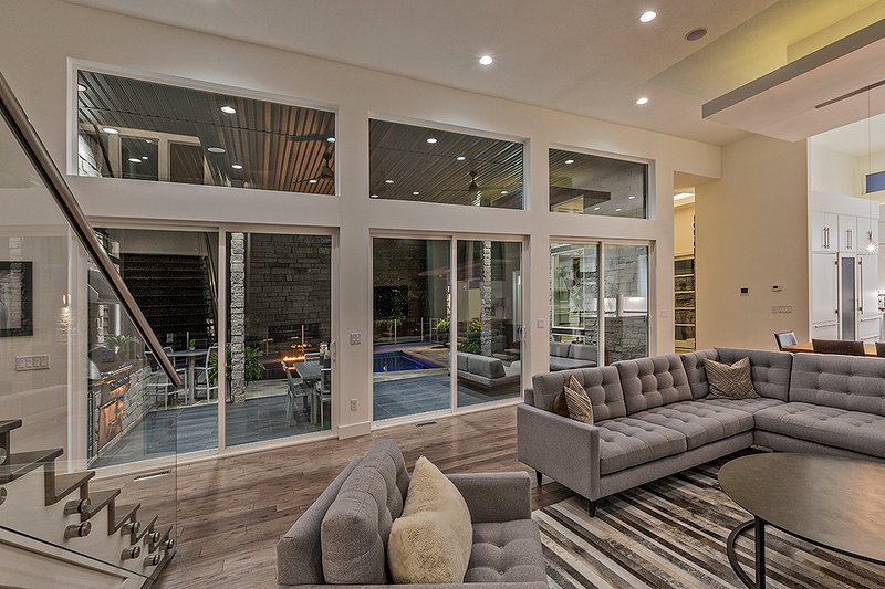 Architectural House Design - Interior - Family Room for Contemporary House Plan #935-5 - 4 bed, 4 bath