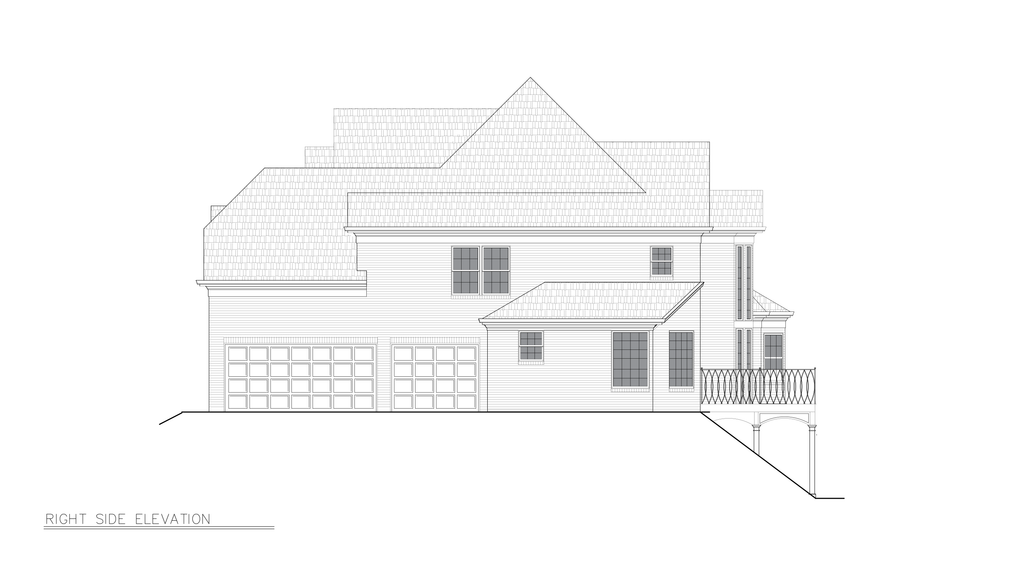 Exterior - Front Elevation 7 for European House Plan #119-223 - 5 bed, 3 bath