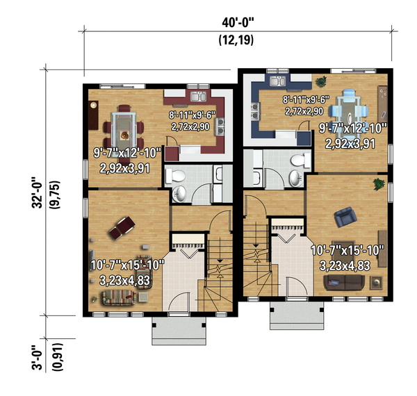 Contemporary Floor Plan - Main Floor Plan #25-4353