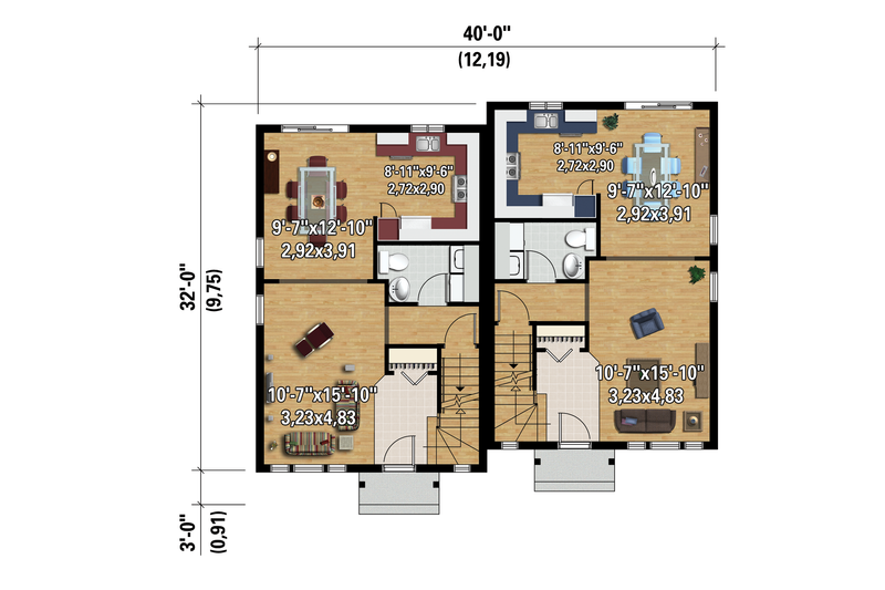 Dream House Plan - Floor Plan - Main Floor 1 for Contemporary House Plan #25-4353 - 5 bed, 2 bath