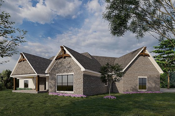 Exterior - Other Elevation 2 for European House Plan #923-180 - 3 bed, 2 bath