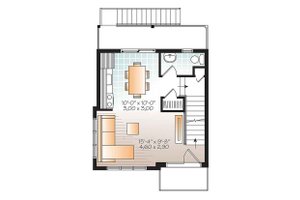 Floor Plan - Upper Floor for Contemporary House Plan #23-2600 - 3 bed, 1.5 bath