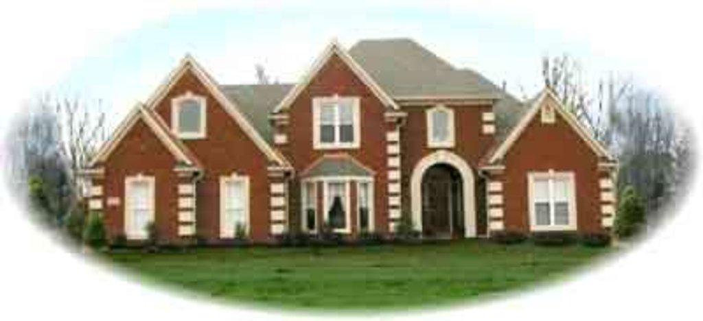 Exterior - Front Elevation 2 for European House Plan #81-546 - 4 bed, 3.5 bath