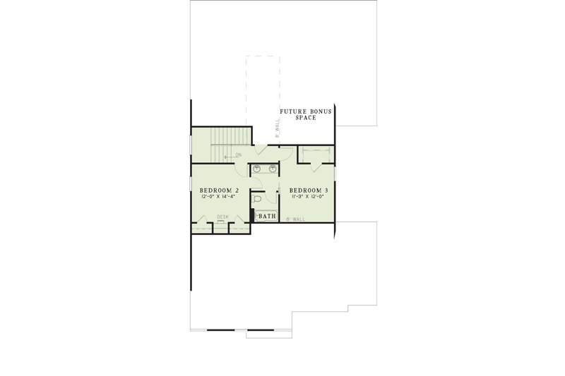 House Design - Floor Plan - Upper Floor for Craftsman House Plan #17-2063 - 3 bed, 2.5 bath