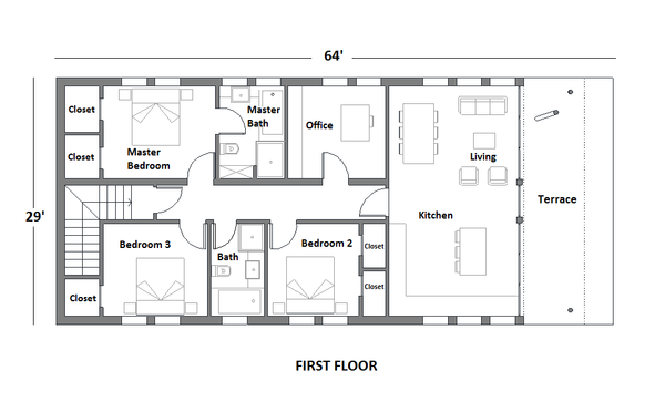 Contemporary Floor Plan - Main Floor Plan #542-21