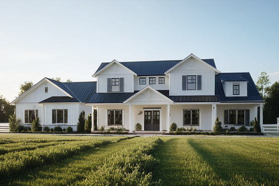 Exterior - Front Elevation 9 for Farmhouse House Plan #1109-4 - 5 bed, 3 bath