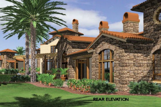 Exterior - Other Elevation 1 for Mediterranean House Plan #48-361 - 5 bed, 5 bath