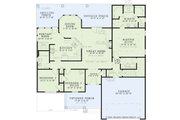 Country Style House Plan - 3 Beds 2 Baths 1710 Sq/Ft Plan #17-1165 Floor 